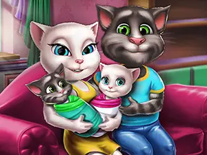 Angela Twins Family Day - Juego de Cuidado y Limpieza para Niños