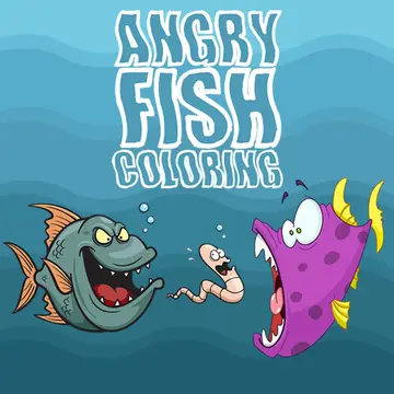Angry Fish Boyama Oyunu - Ücretsiz Çocuklar ve Yetişkinler İçin Online Boyama Oyunları