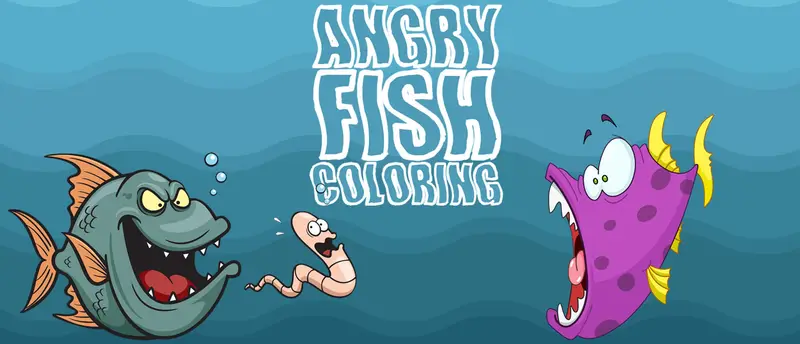 Angry Fish Coloring - Jogue Grátis Online para Crianças