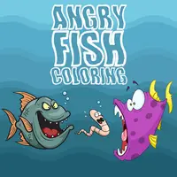 Angry Fish Coloring ゲーム|無料オンライン子供向け塗り絵