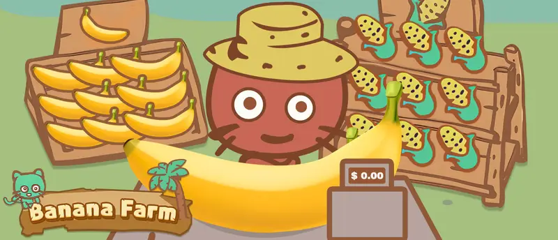 Banana Farm - 猫好き向けの楽しいシミュレーションゲームをプレイ