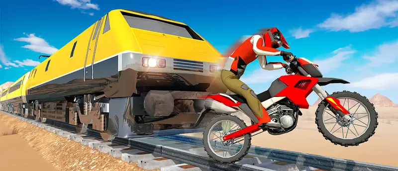 Bike Vs. Train - En İyi Motor Bisiklet Yarışı Oyunu Oyna