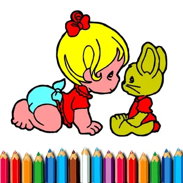 BTS Baby Girl Coloring - Jeu de coloriage en ligne pour enfants