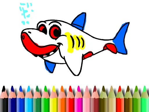 BTS Shark Coloring Book Jogo Online Grátis para Colorir