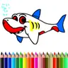 BTS Shark Malbuch online kostenlos spielen – Malspiel für Kinder