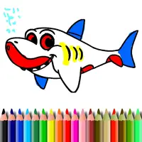 BTSシャーク塗り絵ゲーム 無料で遊べるオンラインお絵かきゲーム