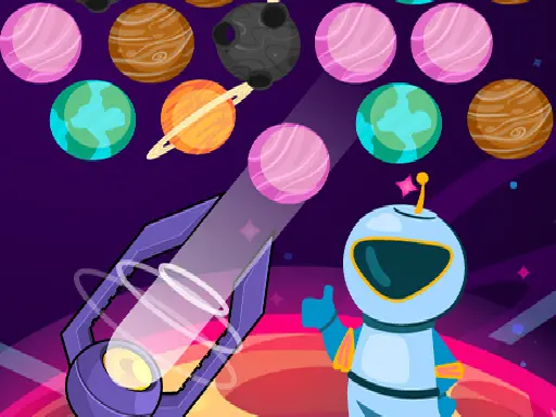 Bubble Planets - Juego de disparar burbujas gratis en línea
