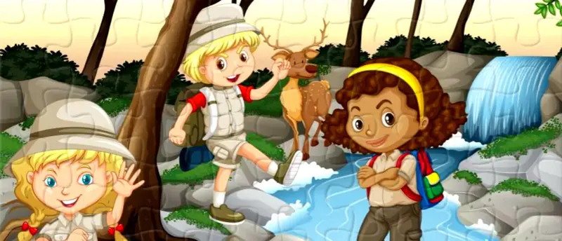 Camping Kids Jigsaw - Juego de rompecabezas gratis para jugar en línea