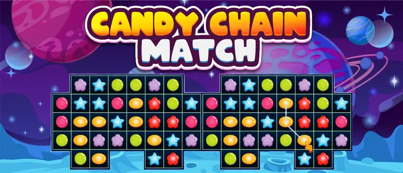 Candy Chain Match Ücretsiz Oyna - Bulmaca Oyunu
