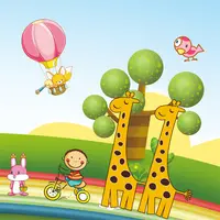Cartoon Giraffe Puzzle - Juego de Rompecabezas Gratis para Niños y Adultos