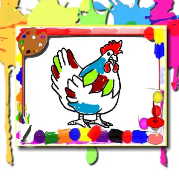 Chicken Coloring Book - Ücretsiz Boyama Oyunu Oyna