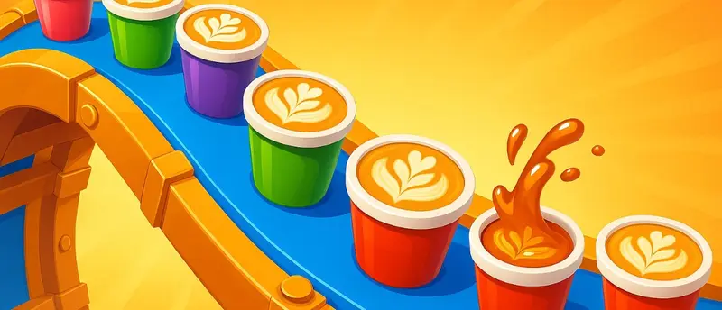 Coffee Color Blocks kostenlos spielen – Puzzle Spiel für Kinder und Erwachsene