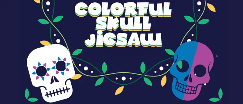 Colorful Skull Jigsaw パズルゲーム｜無料で遊べるオンラインジグソーパズル