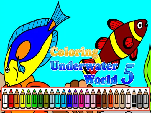 Coloring Underwater World 5 - Ücretsiz Çocuklar ve Yetişkinler İçin Oyna