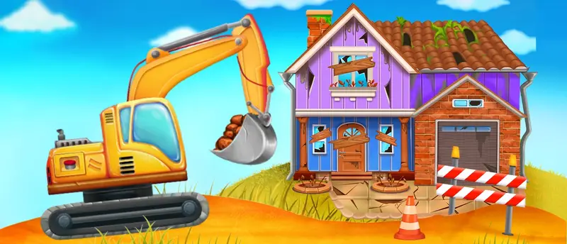 Construction Truck: لعبة بناء وتسلية للأطفال مجاناً