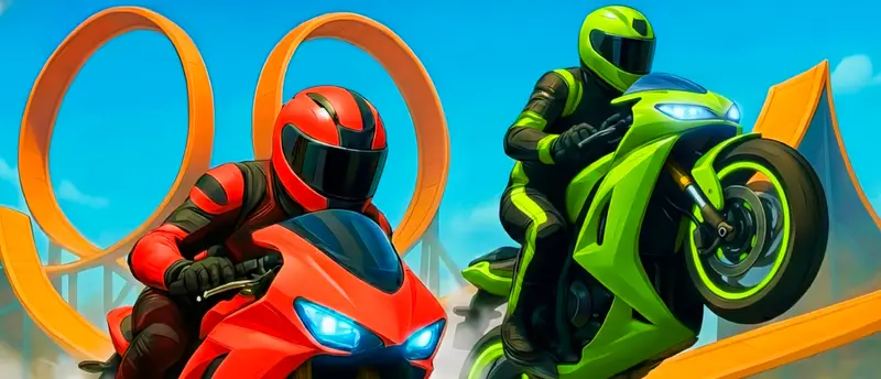 Crazy Bike Stunts PvP - Juego de Carreras y Acrobacias Gratis