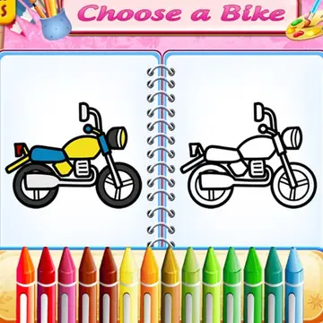 Cute Bike Coloring Book - Jeu de coloriage pour enfants