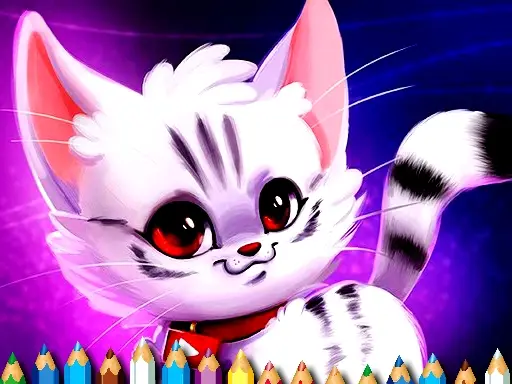 Cute Kitty Coloring - 子供向けお絵かきゲーム無料