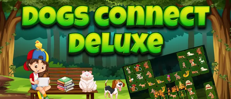 Dogs Connect Deluxe لعبة مطابقة الألغاز المجانية عبر الإنترنت
