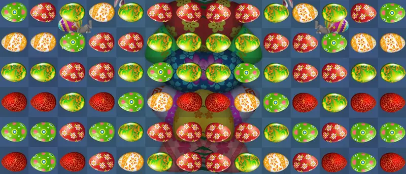 Easter Eggs in Rush - Ücretsiz Eşleştirme Oyunu Oyna