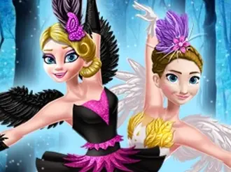 Ellie und Annie Schwarzer Schwan und Weißer Schwan - Online Spiel