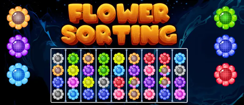 Flower Sorting Spiel online kostenlos spielen – Puzzle für alle