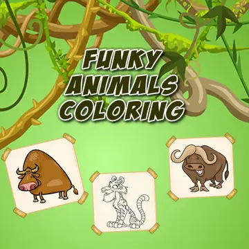 Funky Animals Coloring - Jeu de coloriage en ligne gratuit pour enfants