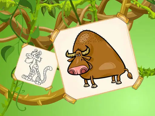 Funky Animals Coloring - Jogue Jogo de Colorir Online Grátis