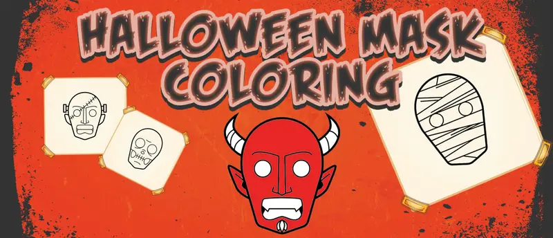 Halloween Mask Boyama Kitabı - Ücretsiz Çocuklar İçin Oyna