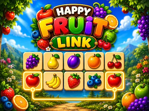 Happy Fruit Link - Jeu de Puzzle Gratuit en Ligne