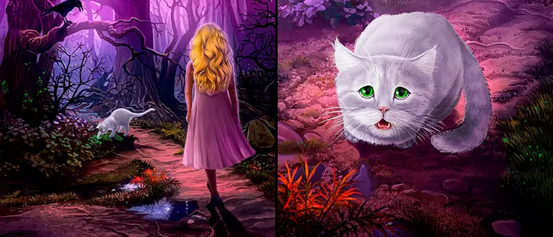 Hidden Object - Girl and Cat
