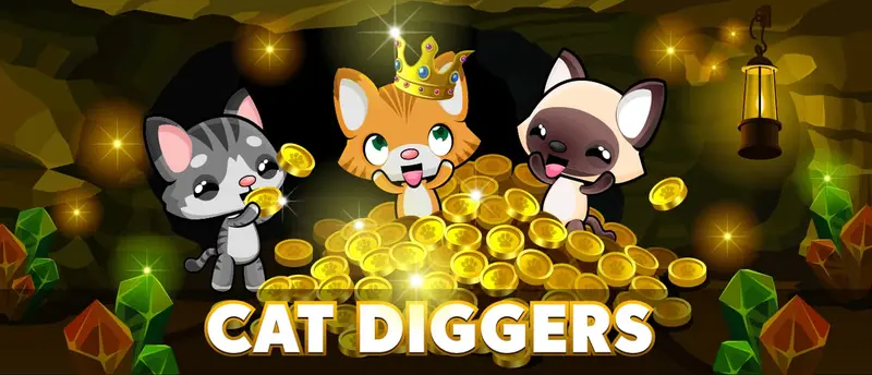 Idle Cat Diggers - Jeu de Mineur de Chats Gratuit