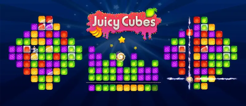 Juicy Cubes - Jogue jogo de quebra-cabeça divertido e gratuito