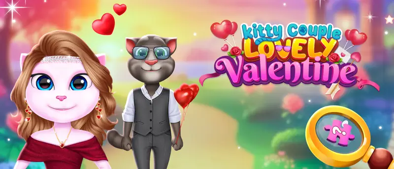 Kitty Couple Lovely Valentine