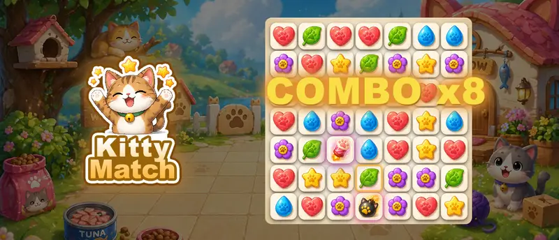 Kitty Match 3 Bulmaca Oyunu - Ücretsiz Oyna