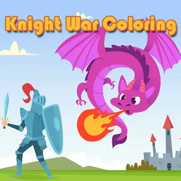 Knight War Coloring - Jeu de coloriage gratuit en ligne pour enfants