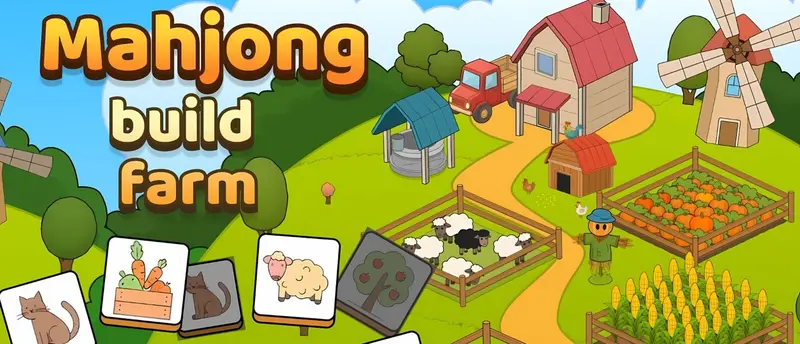 Mahjong Build Farm – Kostenloses Match-3 Spiel online spielen