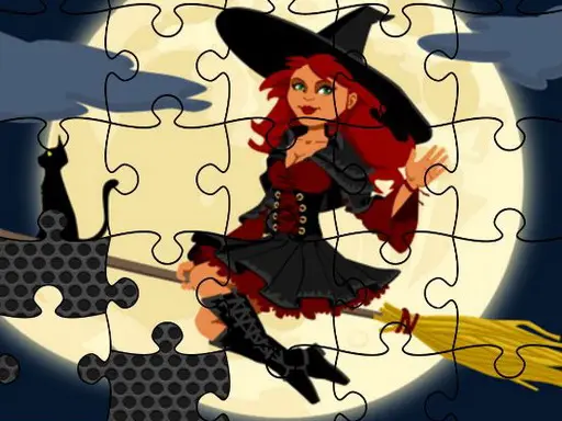 Midnight Witches Jigsaw – Kostenloses Online Puzzle Spiel zum Spielen