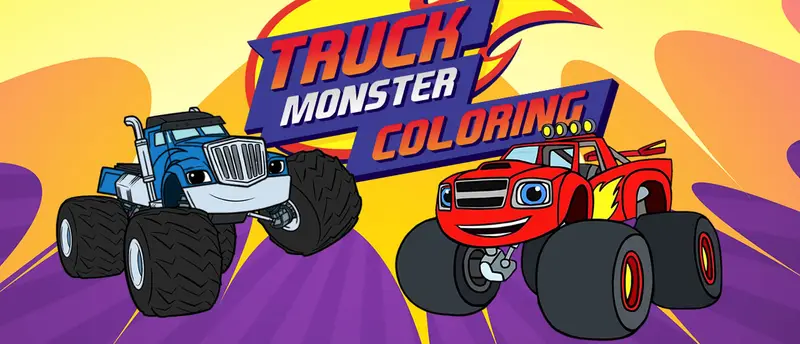 Monster Truck Boyama Oyunu - Ücretsiz Çocuklar ve Yetişkinler İçin Eğlenceli Oyun