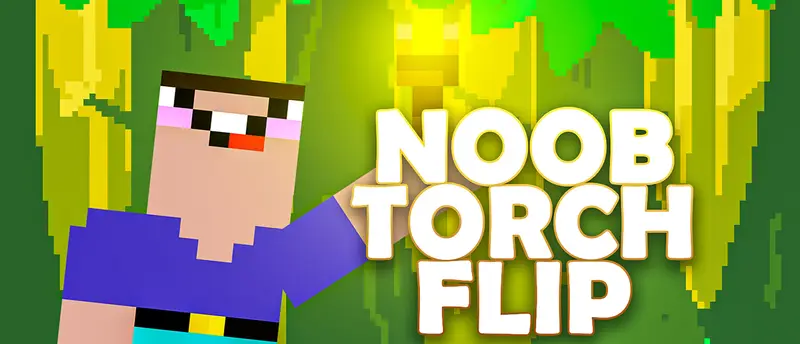 Noob Torch Flip 2D - Jeu d'Arcade Gratuit à Jouer en Ligne