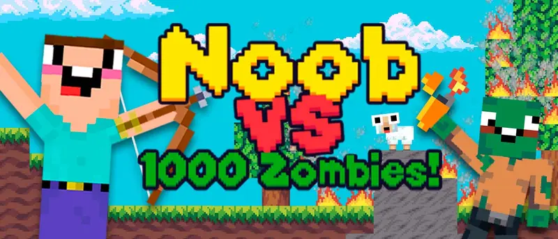 Noob Vs 1000 Zombies! Jogo de Ação e Aventura Gratuito