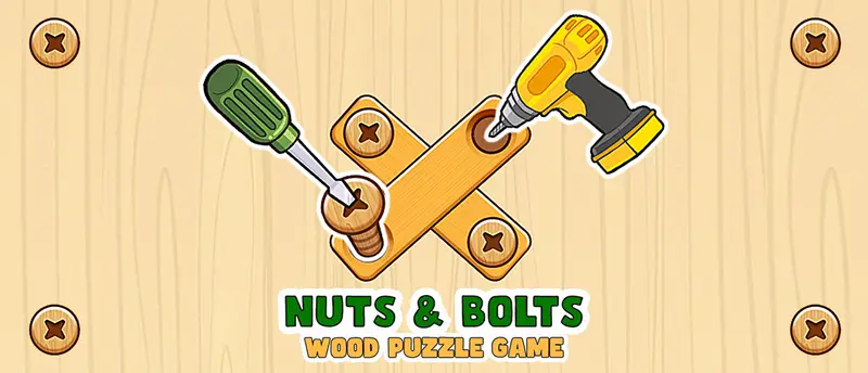 Nuts & Bolts Wood Puzzle Game - Play & Solve Fun Puzzles