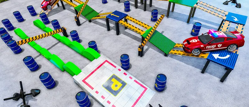 Police Multi Level Car Parking - Juego de Estacionamiento de Carros de Policía Gratis