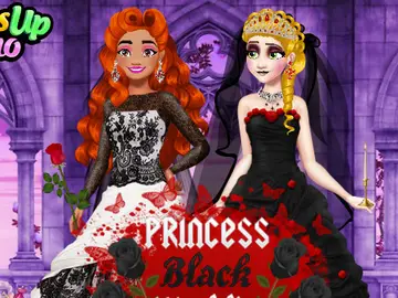 Princess Black Wedding Dress - Juego de Vestir de Princesas Gratis