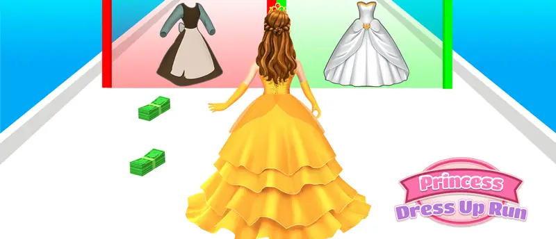 Princess Dress Up Run - Jeu de course et dress-up pour jouer en ligne