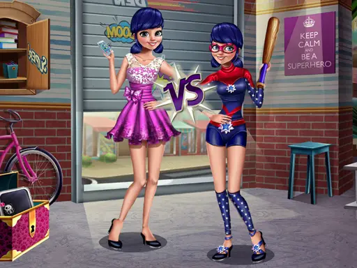 Princess vs Superhero - Jeu de déguisement et habillage gratuit