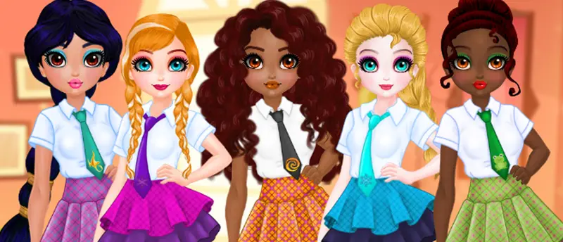 Princesses BFF Okula Koşu - Ücretsiz Oyna