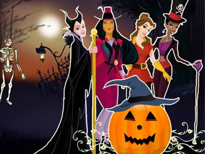 Princesses Halloween Night - Juego Gratis para Niños y Niñas