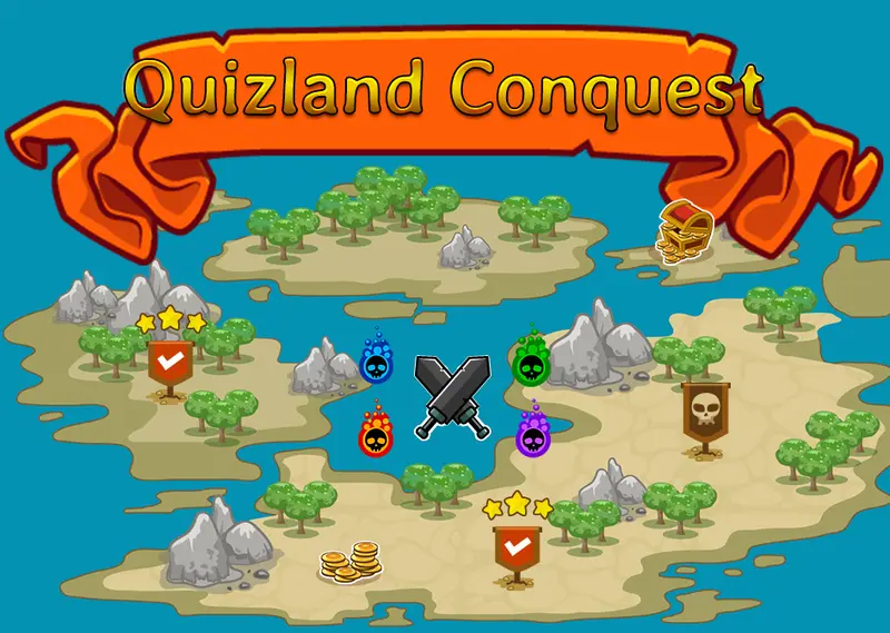 Quizland Conquest - Juego de trivia y estrategia en línea gratis
