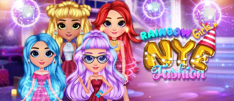 Rainbow Girls NYE Fashion - Kostenloses Modespiel zum Feiern